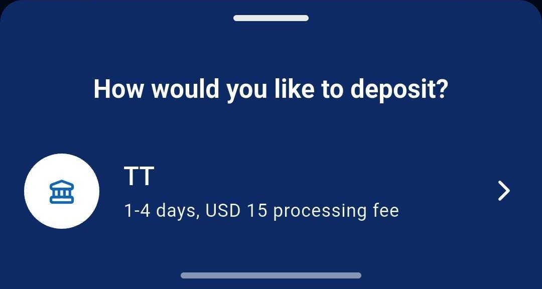 Deposit with SWIFT