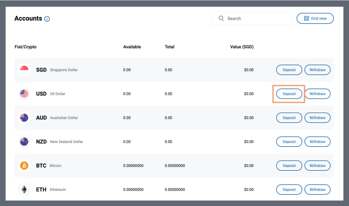 充值美金 （USD） Independent Reserve 平台
