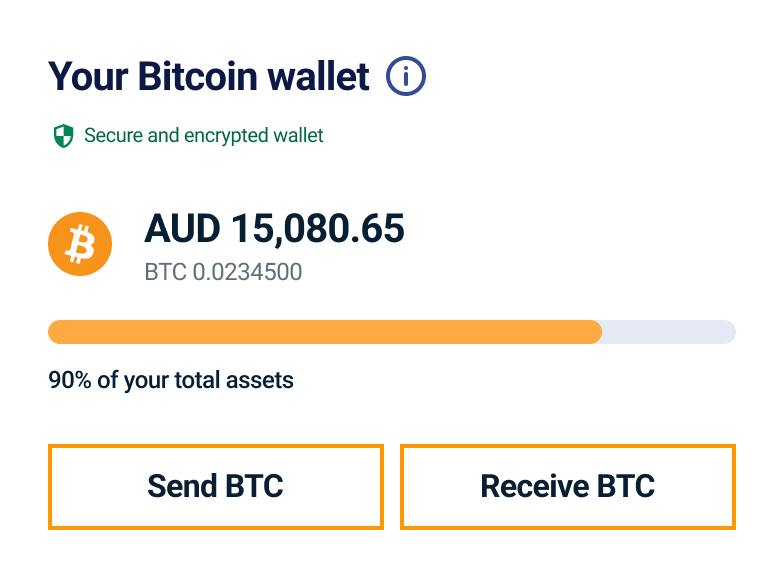 Screenshot of wallet balance