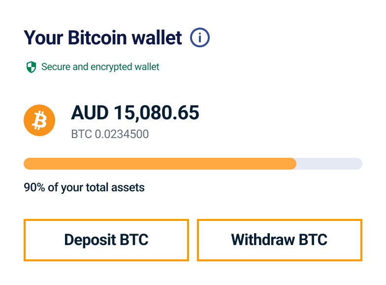 Screenshot of wallet balance