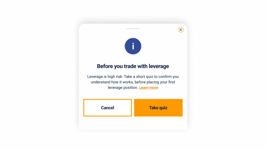 Before you leverage trade screen