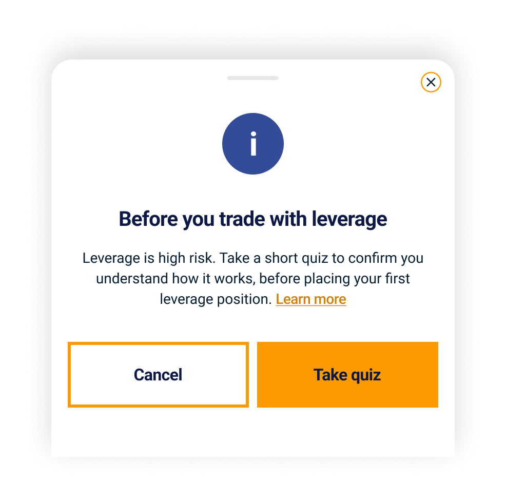 Before you leverage trade screen