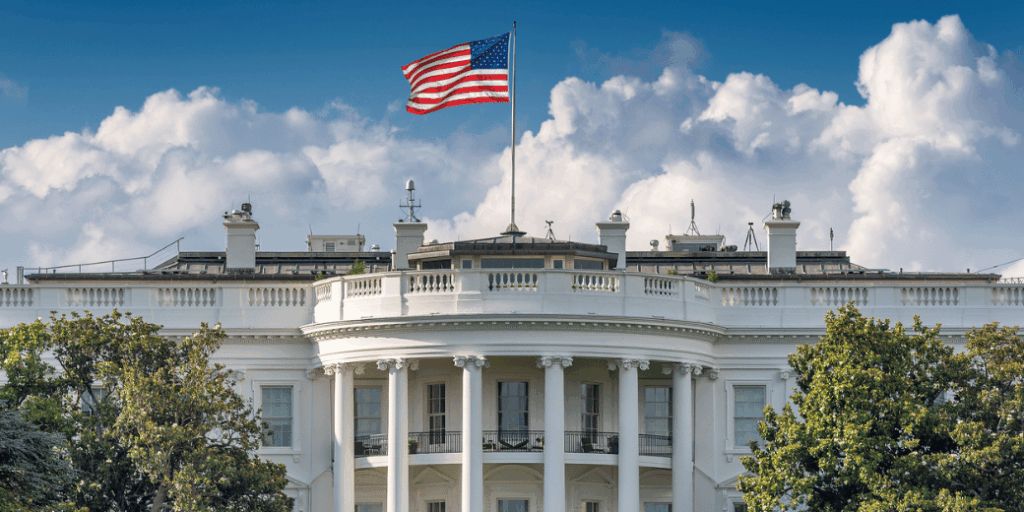 Close up of the white house