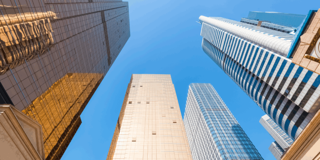 Skyscrapers and blue sky