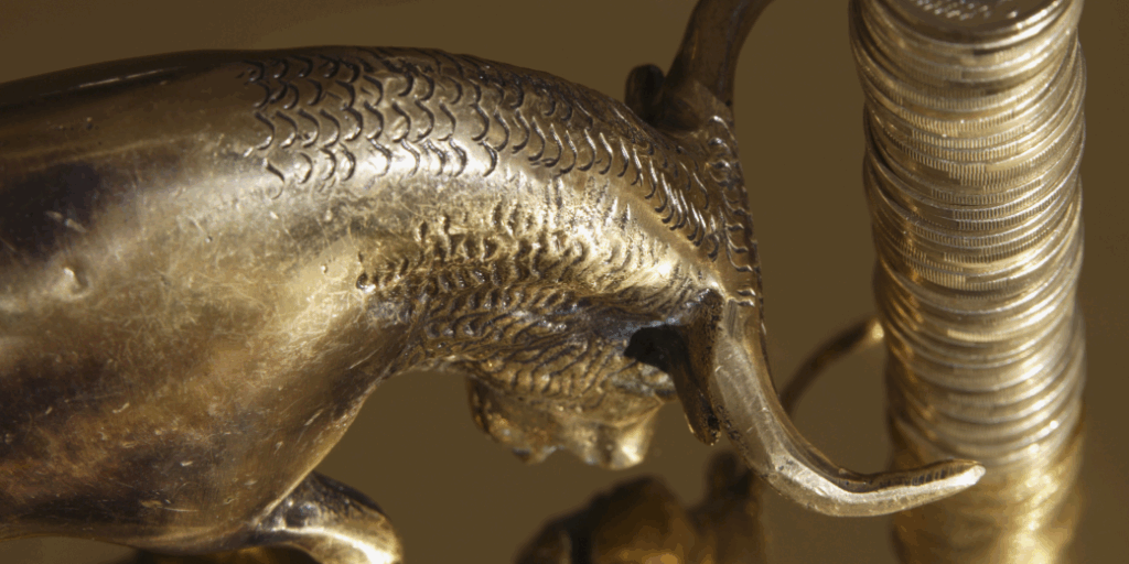 Bronze bull statue