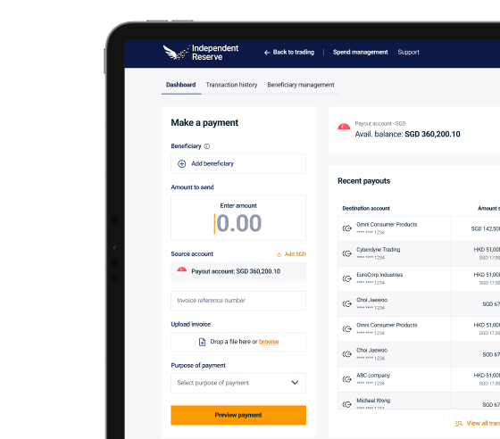 Portal payments page
