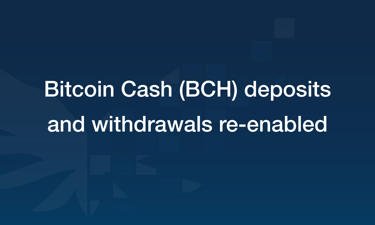 BCH re-enabled