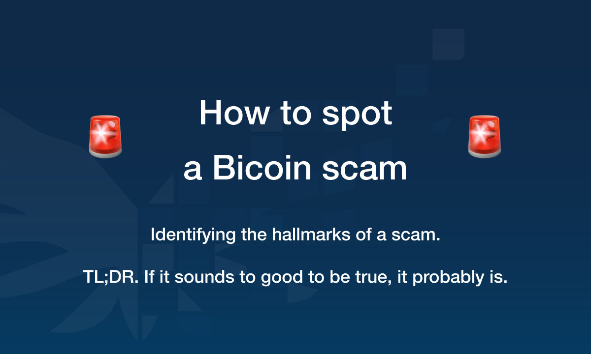 How to spot a Bicoin scam