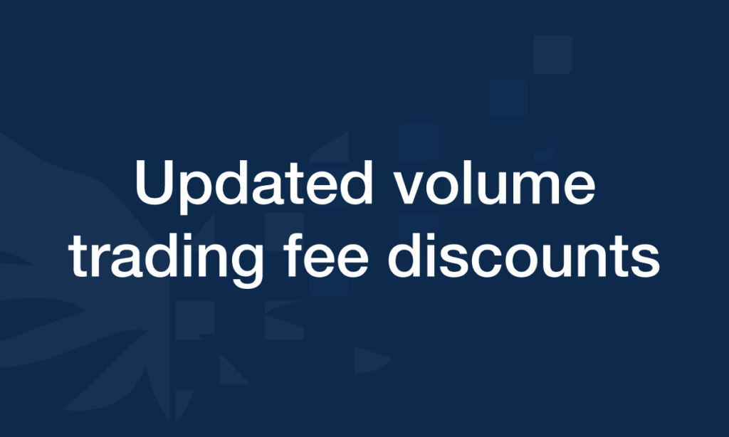 Volume trading fee discounts