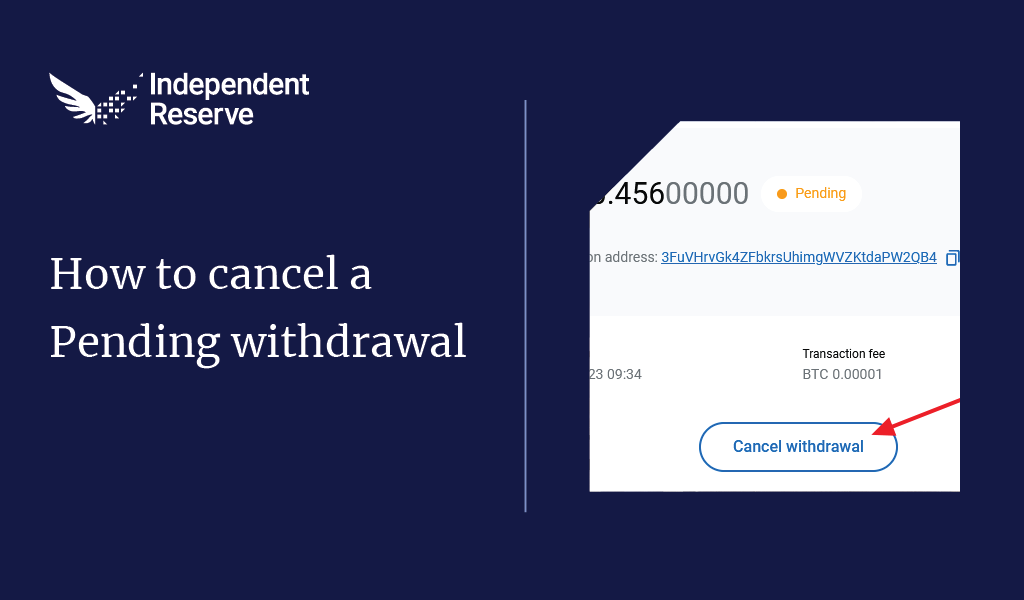 How to cancel pending withdrawals