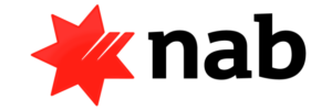 NAB logo featuring a red six-pointed star symbol with three diagonal slashes, followed by the lowercase word "nab" in bold black font.