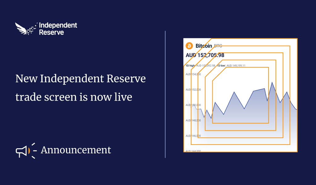 New Independent Reserve trade screen